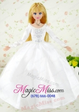 Fashion Handmade White Tulle Barbie Wedding Dress For Barbie Doll