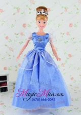 Pretty Tulle Party  Dress for Blue Noble Barbie Doll