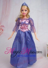 Elegant Blue Gown Sequin Made to Fit the Barbie Doll