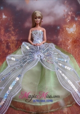The Most Amazing Green Dress With Sequins Made To Fit The Barbie Doll