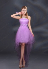 Appliques and Ruffles A Line Strapless Bridesmaid Dresses  80.34