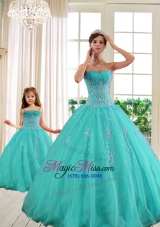 2015 Classical Turquoise Princesita With Quinceanera Dresses with Beading