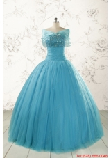 New Style Strapless Quinceanera Dresses with Beading for 2015