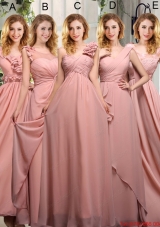 Empire Ruching 2015 Sturning Dama Dresses in Peach