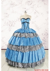 Unique Beading Sweetheart Ball Gown Quinceanera Dresses for 2015