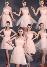 Baby Pink Mini Length 2015 The Most Popular Dama Dresses