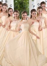 Empire Ruching 2015 Floor Length Prom Dresses