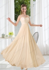 2015 Straps Empire Bowknot Lace Prom Dresses
