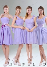 Classical Lavender Princess Mini Length Prom Dresses with Ruching
