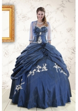 New Style Sweetheart Navy Blue Quinceanera Dresses with Wraps