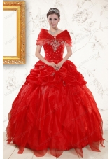 Most Popular Sweetheart Beading Quinceanera Dresses in Red