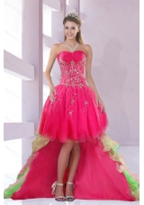 New Custom Made Sweetheart High Low Prom Dress for 2015