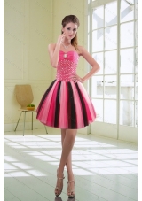 Beautiful Multi Color Beading Sweetheart Prom Dresses with Ruffles