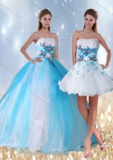 New Style Multi Color Quinceanera Dress with Appliques and Beading