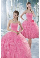 New Style Baby Pink Quinceanera Dresses with Beading and Ruffles