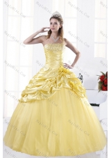 New Style Strapless Beading Quinceanera Dresses for 2015