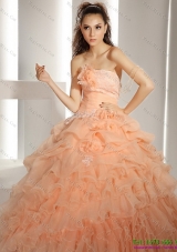 2015 Unique Quinceanera Dresses with Hand Made Flowers and Ruffled Layers