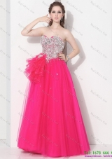 2015 Unique Hot Pink Sweet Sixteen Dresses with Rhinestones