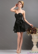 2015 Gorgeous Sashe Mini Length Prom Dress in Black