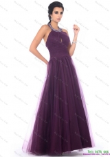 Gorgeous 2015 Halter Top Prom Dress with Ruching and Beading