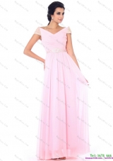 2015 Perfect Off the Shoulder Beading Prom Dress in Baby Pink