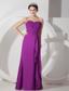 Purple Empire Sweetheart Floor-length Chiffon Ruch Prom Dress