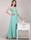Turquoise Empire Sweetheart Floor-length Chiffon Beading Prom Dress