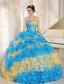 Stylish Multi-color 2013 Quinceanera Dress Ruffles With Appliques Sweetheart In Neuqu??n