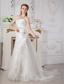 Classical A-line Sweetheart Court Train Organza Beading Wedding Dress