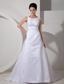 Low Price A-line Scoop Court Train Satin Appliques Wedding Dress