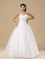 Sweetheart Neckline Ruch and Beading Decorate Bodice Court Train Organza Popular Style 2013 Wedding Dress