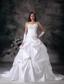 Beautiful A-line Sweetheart Court Train Taffeta Embroidery with Beading Wedding Dress
