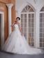 Custom Made A-line Strapless Chapel Train Taffeta and Organza Appliques Wedding Dress