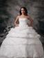 Beautiful Ball Gown Strapless Floor-length Lace Pick-ups Wedding Dress