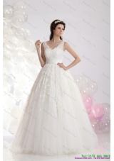2015 Classical A Line Lace Wedding Dress with Floor length