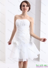 2015 Wonderful Strapless Short Wedding Dress with Knee-length