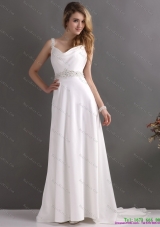 Inexpensive Straps Wedding Dress with Paillette for 2015