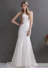 Brand New 2015 Spaghetti Straps Wedding Dresses with Lace