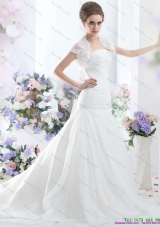Fashionable A Line Strapless Wedding Dress for 2015