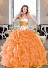 In Stock Beading and Ruffles Sweetheart Quinceanera Dresses for 2015
