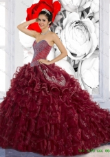 In Stock Sweetheart Ruffles and Appliques Quinceanera Dresses for 2015