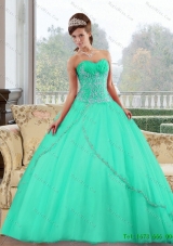 2015 Fashionable Sweetheart Ball Gown Sweet Sixteen Dresses with Appliques