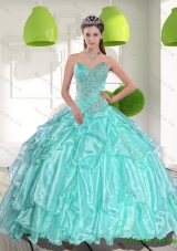 Latest Ball Gown Sweetheart Appliques and Beading Quinceanera Dresses
