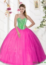 2015 Discount Sweetheart Quinceanera Dresses with Beading and Pick Ups