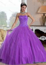 2015 New Style Sweetheart Ball Gown Quinceanera Dresses with Beading