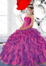 Vestidos de Sweetheart 2015 Quinceanera Dress with Appliques and Ruffles