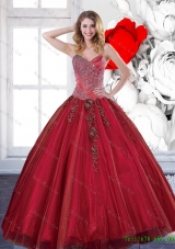 Unique 2015 Sweetheart Quinceanera Dresses with Appliques