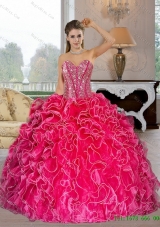Perfect Sweetheart Ball Gown Quinceanera Dresses with Beading and Ruffles