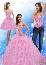Luxurious Beading and Ruffles Sweetheart 2015 Quinceanera Dresses