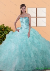 Pretty Beading and Ruffles Ball Gown Vestidos de Quinceanera for 2015